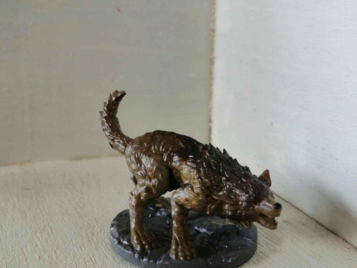 Excited to share the latest addition to my #etsy shop: Wolf resin 35 mm height etsy.me/3lMgElr #wolf #resin #dnd #mini #miniature #dungeons #dragons #acrylic #paint