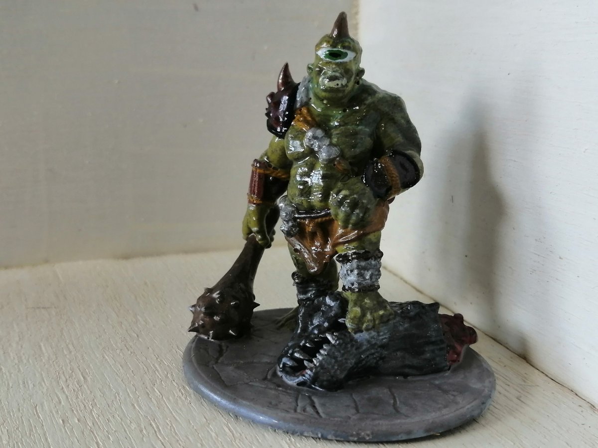 Excited to share the latest addition to my #etsy shop: Cyclops 56mm dnd resin etsy.me/35Q6ef7 #cyclops #dnd #dungeons #dragons #resin #miniatures #mini #acrylic #paint