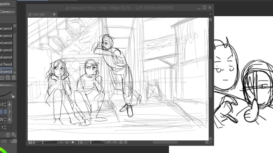 wip// yea so guess who ended up drawing bgs again 