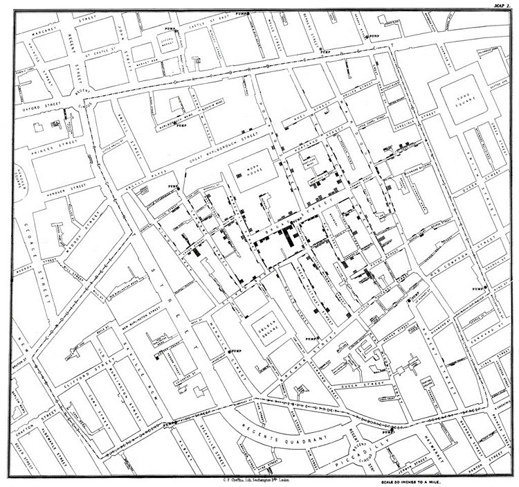OrdnanceSurvey's tweet image. By using data visualisation back in 1854, John Snow was able to discover the source of the cholera outbreak.
What is data visualisation? Find out on our blog: ow.ly/DgJ350CiUvM #OSDeveloper