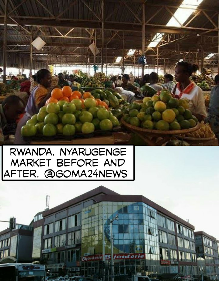 N°4. Le Marché de Nyarugenge, Avant et après Cc:  @AndyBemba @Dompundu @KennedyNari @VidiyeTshimanga  @Luc_Gerard  @eacvision1  @juvenalmunubo #Rwanda  #Congo: C'est aussi une gradeur d’apprendre chez les Voisins. Suivez ce Thread des Photos des Marchés Du Rwanda avant & après.