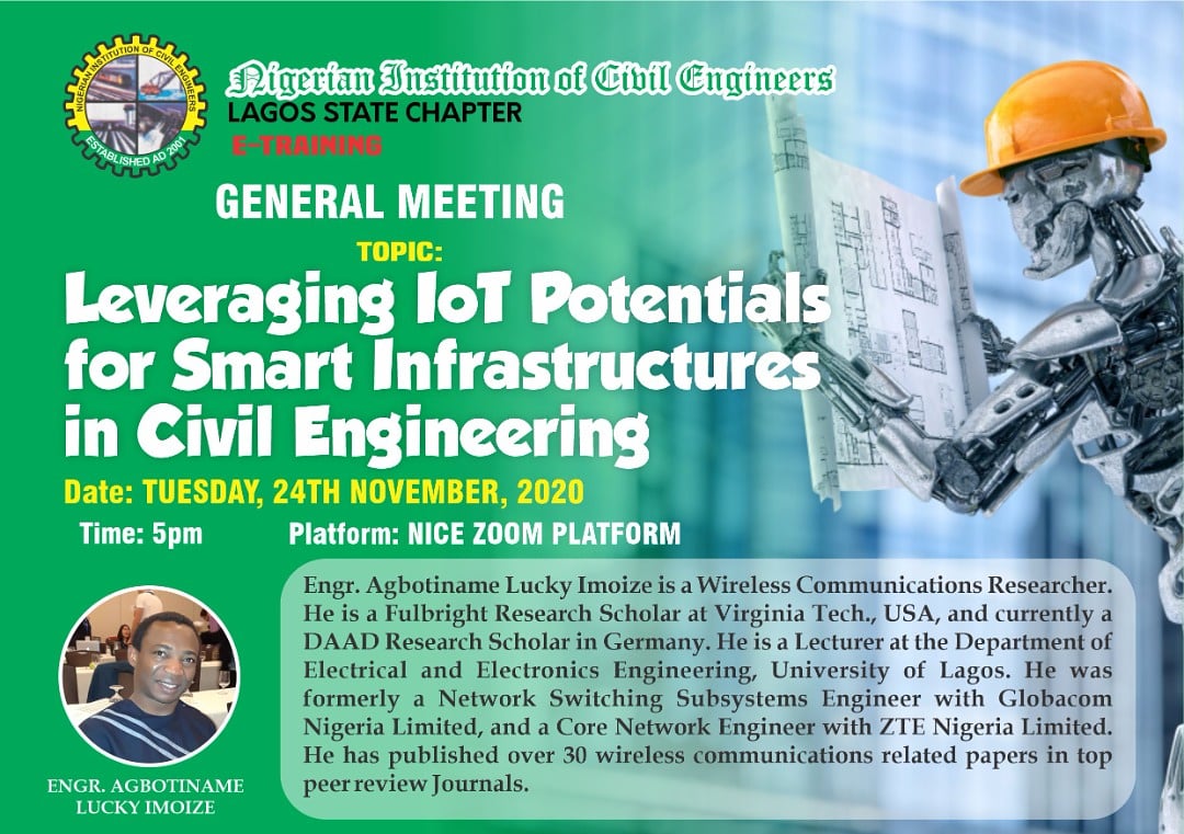 NICE Lagos is inviting you to a scheduled Zoom meeting.

Event : *NICE Lagos November Monthly Meeting* 

Join Zoom Meeting
zoom.us/j/3433195854?p…