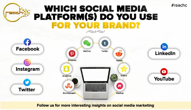 Reach_C_Onmark's tweet photo. Which social media platform do you use for your brand?
We handpicked popularly used social media platforms by both marketers and businesses and are time-tested for maximizing your brand reach.
Learn more - https://t.co/tr2OjOpwbm
#reachc #digitalmarketing #socialmediamarketing https://t.co/rpPkcofxlA