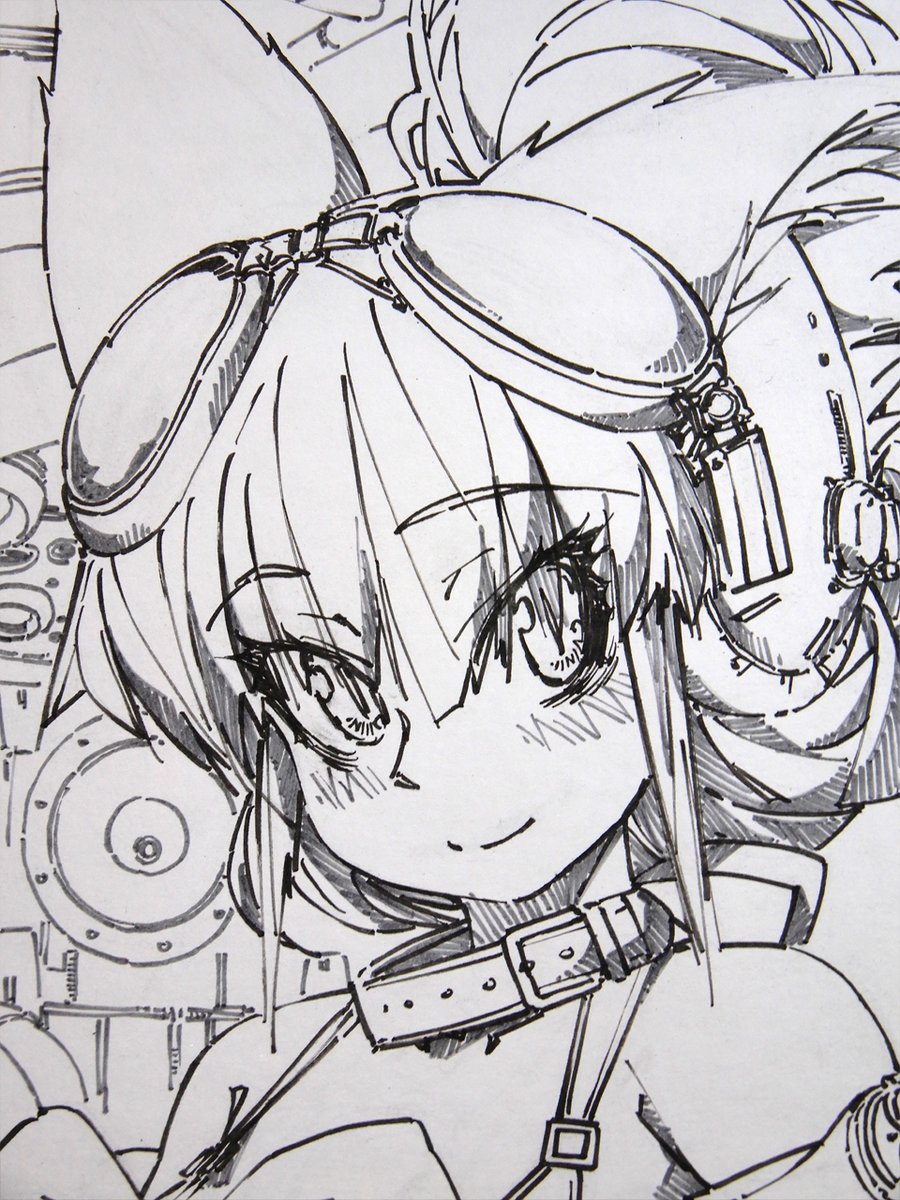 【作業中:?】しばらく水彩画用紙とかに描いてたけど、やっぱりこれが一番描きやすい。
#線画 #狐娘 #色紙 