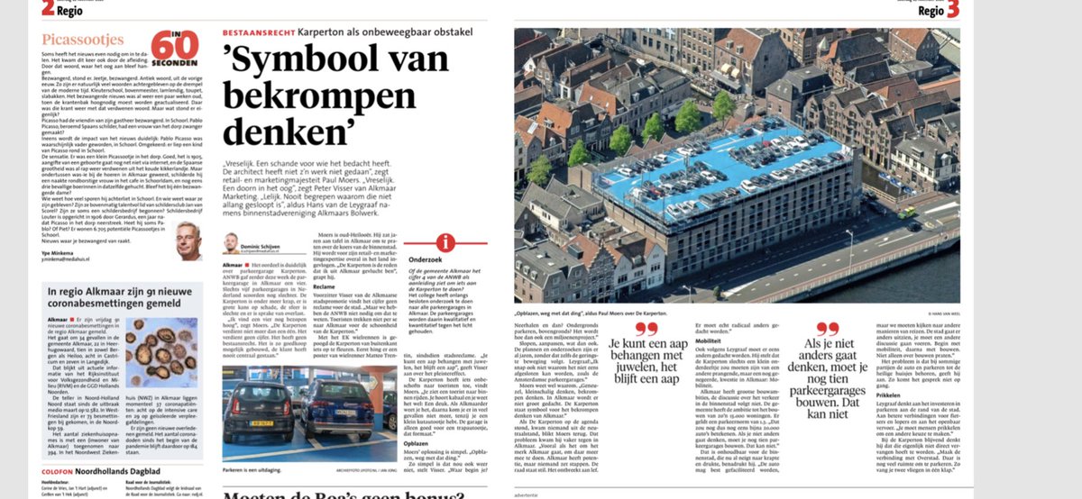 JohnVVD's tweet photo. Mooi dat zowel Moers als vd Leygraaf het eens zijn met het VVD standpunt over de antieke, maar op de perfecte locatie gelegen Karpertongarage; slopen, en mooier en beter (ondergronds?) herbouwen #vroemvroem #grootdenken https://t.co/3QSzcxwv3f