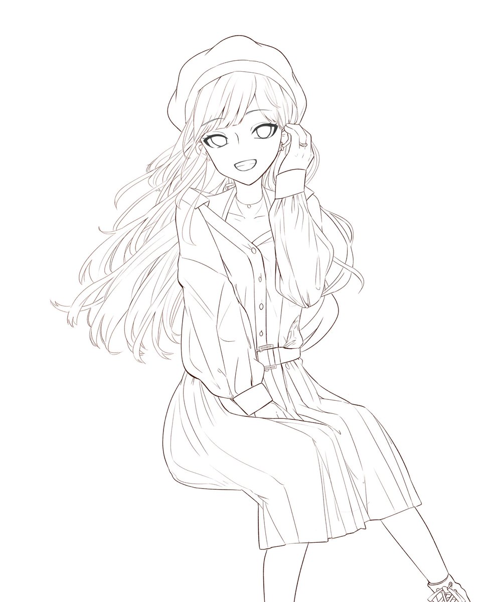 女性が髪を耳にかける仕草は男性をドキってさせる効果があると記事で読んだことありま さきまる 5 5 Comitia140 B43bのイラスト