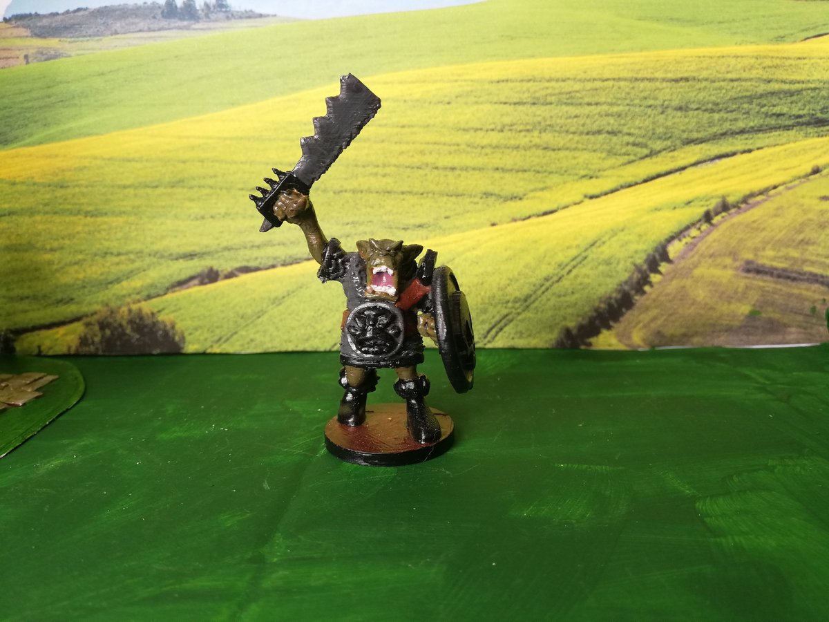 Excited to share the latest addition to my #etsy shop: D&amp;D orc weapon raised DND etsy.me/3lQ0w2s #mini #model #dnd #dungeons #dragons #orc #fighter #resin #acrylic