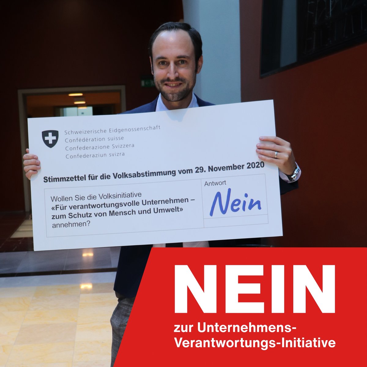 Es ist WOCHENENDE 🤩, jetzt ABSTIMMEN! 
NEIN zu 2 Initiativen, welche moralisieren und keine Probleme lösen. KEINE weitere Unsicherheit in Zeiten von #Corona!
🖍️⛔️ NEIN zur #UVI
🖍️⛔️ NEIN zur #GSOA Initiative
#abst20 #chvote #uvi #uvinein #kvi #Kovid19 <a href="/LeereNein/">Leere Versprechen Nein</a> <a href="/GSoA_NEIN/">Nein zur GSoA-Initiative</a>