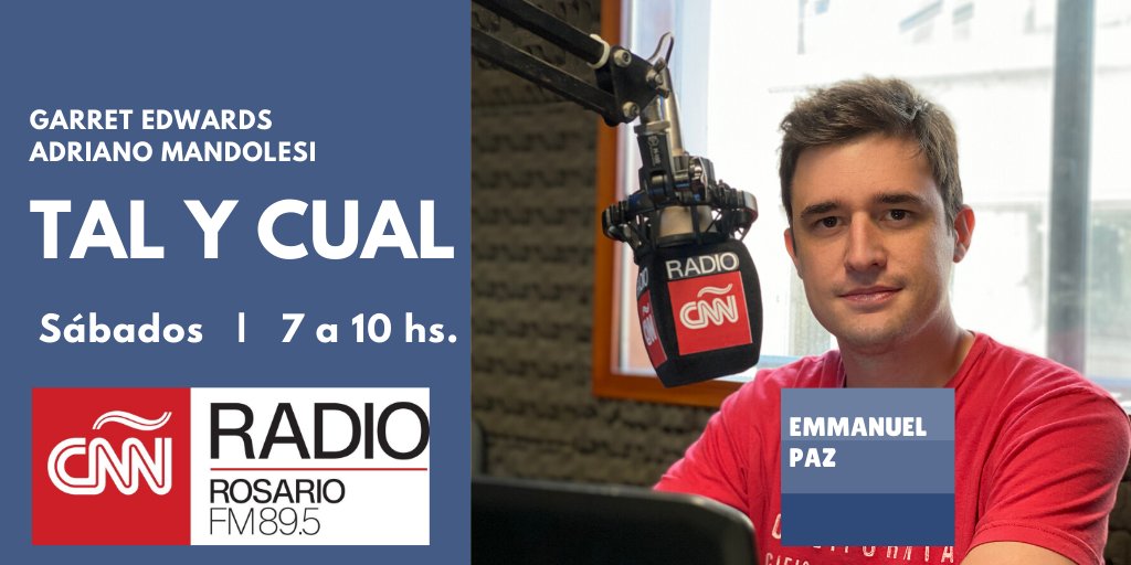 TalyCual895's tweet photo. ➡️ #AhoraMismo es #LaInvestigación de @Emmanuelpaz91.
➡️ ¿En dónde? En @TalyCual895 por @CNNRadioRosario.
➡️ Conducen @GarretEdwards y @amandolesi.
➡️ Con la participación especial de @Emmanuelpaz91.
➡️ Podés escucharnos en vivo por https://t.co/xQgFMi7dRO 📻 https://t.co/Et40oN6ws5