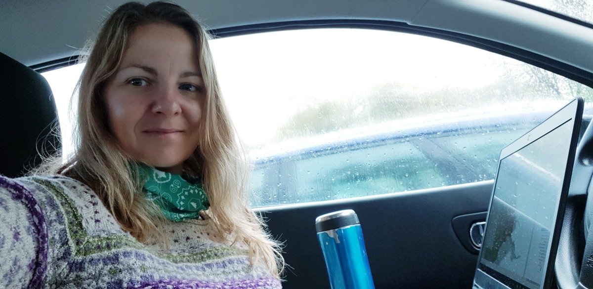 HeatherMarGeo's tweet photo. Got a couple hours sat in leisure centre car park while kids in gymnastics. Using the time productively to work on part-time #PhD. Not long to go! #phdlife #tier3lockdown @StirBES @BritGeoSurvey https://t.co/Rf8dpFJWAW