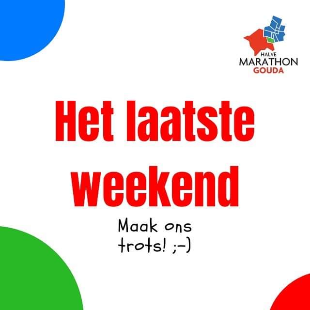 Misschien had je vorige week goede argumenten om de loop nog een weekje uit te stellen, maar nu rest alleen nog maar die ene vraag. Ga je vandaag òf ga je morgen. Hoe dan ook, wij wensen je alle succes van de wereld toe. #halvemarathongouda #samensolo