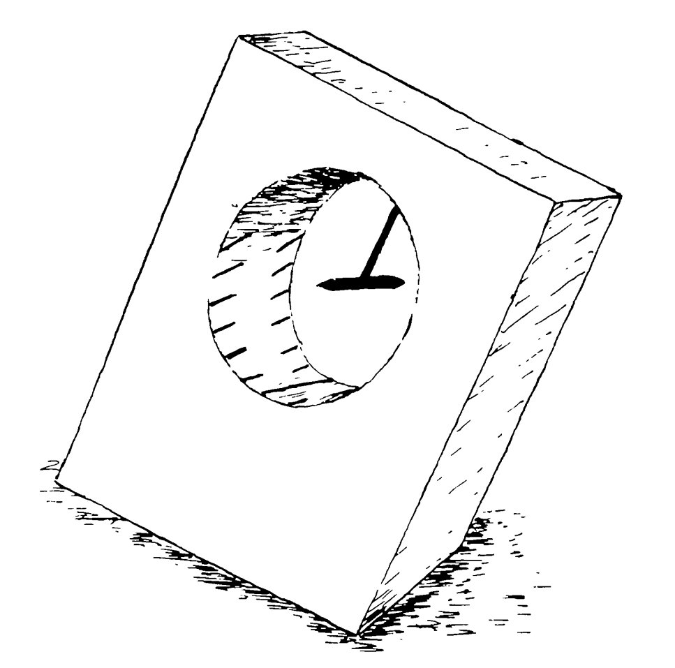 49/82Unlike a regular equinoctial sundial, this time the gnomon wouldn't have to tilt. It'd always be perpendicular to the dial, i.e. the slab. Instead, it's the slab itself that'd tilt with respect to the ground in order to remain parallel to the equator.