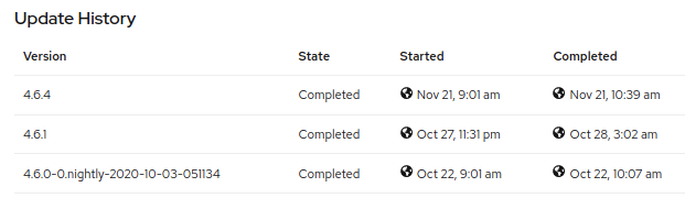 orcunuso's tweet photo. Probably one of the first #OpenShift 4.6 BareMetal IPI projects in the world, initially deployed from nightly release even before GA, is now upgraded to 4.6.4. Now it's time to test bonding support with ovs configuration. https://t.co/FCSnOPSct2
