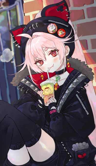 できた～«٩(*' ꒳ `*)۶»✨
パンキッシュにゃんこ桜もちちゃん(  'ω`  ) 