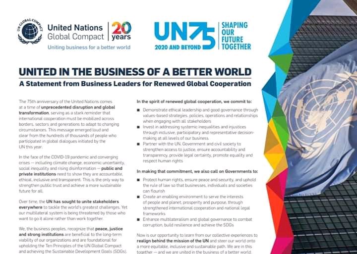 anishiekh's tweet photo. UNITED IN THE BUSINESS OF A BETTER WORLD...
A Statement from Business Leaders for Renewed Global Cooperation
#BaseH is proud to be a part of it https://t.co/yTBqHinhOU