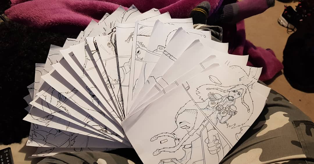 VampTheLostSoul's tweet photo. Chapters 7 and 8 are hand drawn if notice page missing is because am working on the last page on the pc also a update I cutting chapter 8 a few pages short for short PSA form.our VTLS chibis.
Not long now peeps
#volume4 #mangaka #manga #art #artist #graphicnovel #vtls #soon https://t.co/Lo44PvK0Ri