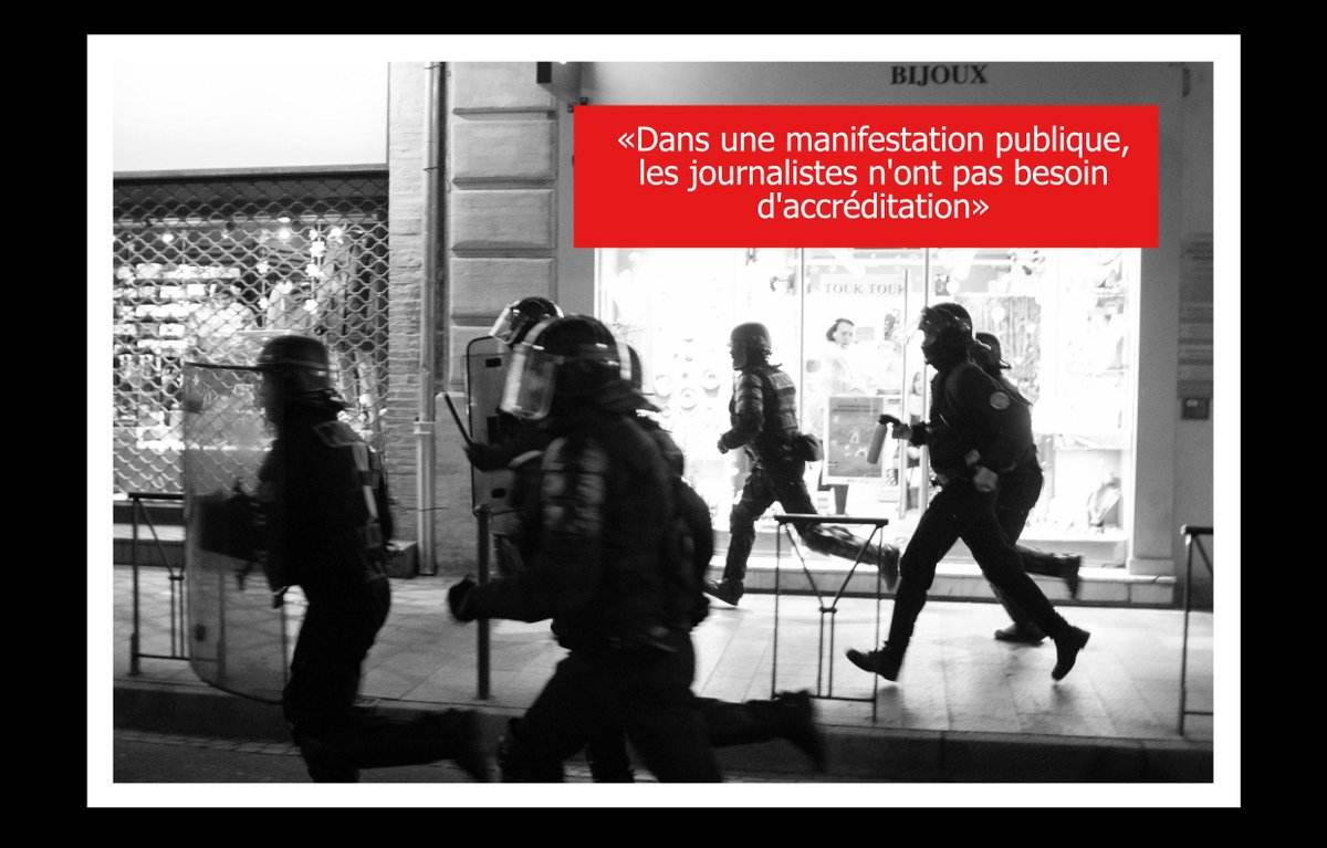 "Les #journalistes n'ont pas à quémander une #accréditation pour travailler librement sur la voie publique". 

Notre #édito sur le droit à l'information :🔗bit.ly/35NNz3A — #libertedelapresse #PPLSecuriteGlobale