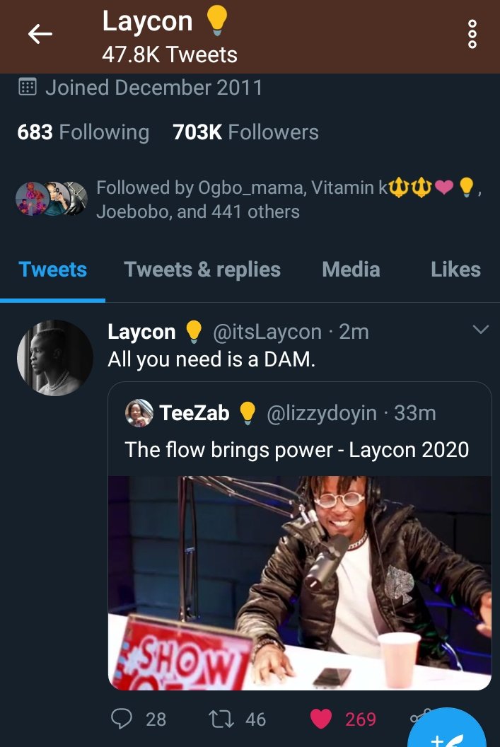lizzydoyin's tweet photo. Finally, today is the day
Ama press too many necks
@itsLaycon quote retweet my tweet!
Bragging rights raised to power 1Milla https://t.co/15eSwkQbpU