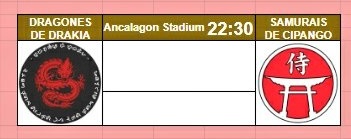 SamuraisCipango's tweet photo. Jugamos hoy a las 22:30 en el Ancalagon Stadium ante todo un @DragonesDrakia, como siempre esperamos la ayuda de toda la afición. https://t.co/EYEM6cAZ8U