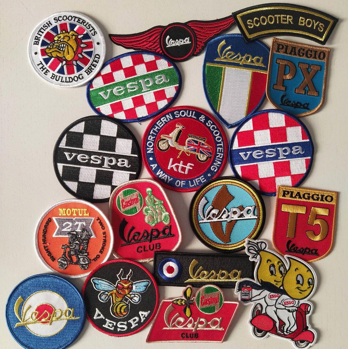 ScooterUpBCN's tweet photo. Vespa patches
•
orders by private message
•
•
#vespa #vespalovers #vespapatch #vespasmallframe #vespaclassic #vespapiaggio #scooteristcrazy #scooterboy #vespaclothing #scooterist #scooterrally #scooterrun #scooterupclothing https://t.co/6iwm45qUI6