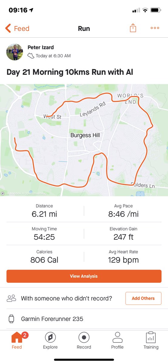 PeterIzard's tweet photo. Right thanks to @BusterTolfree for inspiration and challenge trying to complete #100milesinNovember tomorrow hence double run the 10kms felt great following 5kms was hard. Total miles 9.3 leaving 8 tomorrow for the grandstand finish fingers crossed @MrsEmmaHall @kirsten_dart https://t.co/9diGyqgK2w
