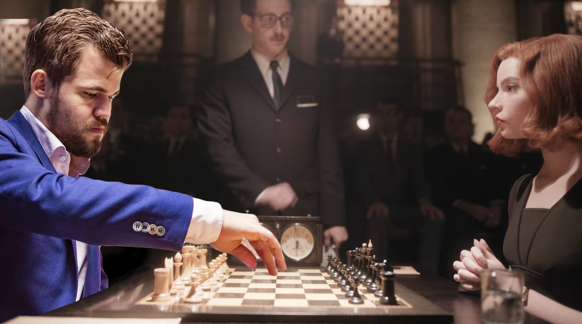 chess24.com on X: Carlsen on the Queen's Gambit: I would say it's a 5/6. I would have given a full score except I found it a bit disturbing all the kids in