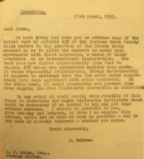 And, being fed copies of the documents from the negotiations by the Belgians, had the opportunity to reflect on the draft text (then contained in Article 238) and at least consider getting the text amended.