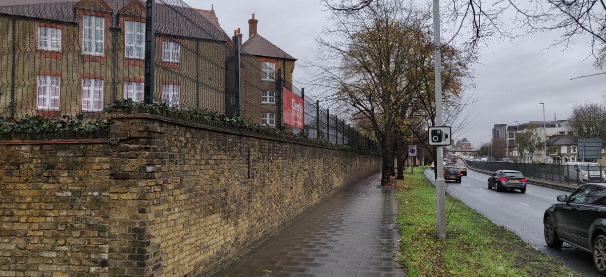 This school had its playground halved by the new road.