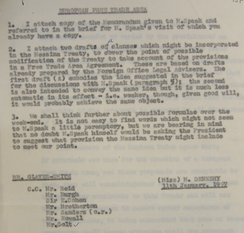 UK officials even prepared some draft text to be shared with Paul-Henri Spaak who was chairing the negotiations on the Treaty of Rome.