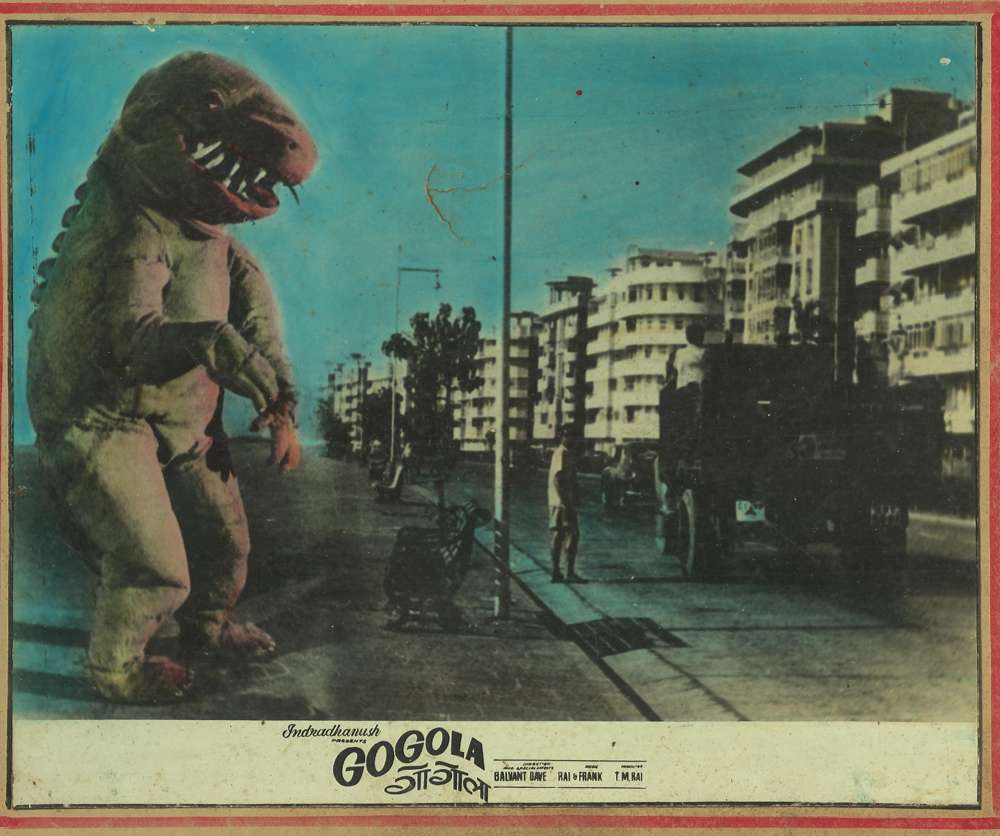 "An action packed Story of a Sea-monster with Thrills, Suspense and What Not?"Thus was GOGOLA, the only Hindi kaiju film advertised. Released in 1966, Gogola saw the titular monster wreck havoc on Bombay (though the mumbaikars in the second poster look unperturbed). Sadly...