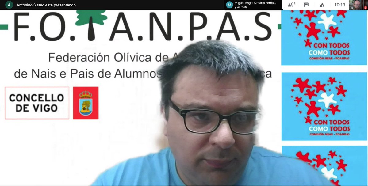 FoanpasV's tweet photo. Agora mesmo @antonino_s explicando a plataforma @ReadSpeaker presente na #webinclusiva de @FoanpasV . Interesantísimo e funcional para todos e todas nestas Xornadas NEAE e que serve para moitas capacidades e diversidades funcionais https://t.co/ZAn4np7Qfd