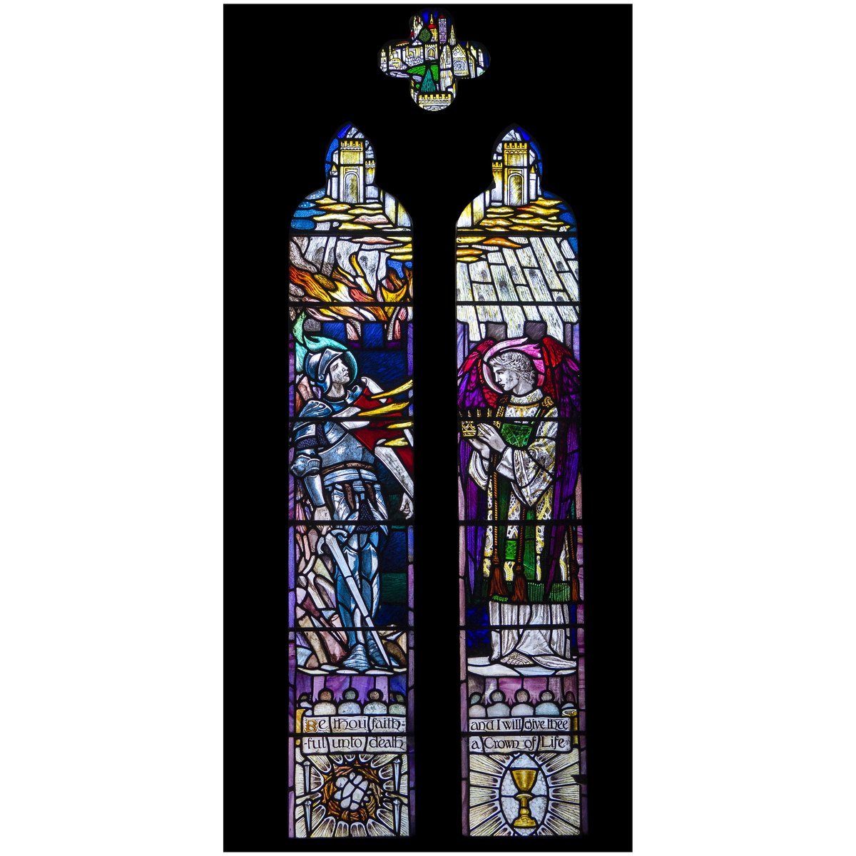 Later, in 1922,  #ChristopherWhall &  #VeronicaWhall, possibly as one of the first commissions of their newly formed partnership,  #WhallandWhall, were responsible for the east window. As with all images today, thanks to  @badger_beard.
