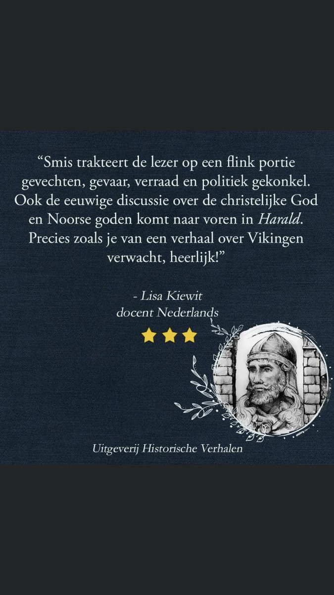 Mijn recensie van Harald staat online op <a href="/Hebbannl/">Lezerscommunity Hebban.nl</a> ; hebban.nl/recensie/lisa-… En een mooie afbeelding met quote uit m’n recensie van <a href="/Hist_Verhalen/">Historische Verhalen</a> 😍.