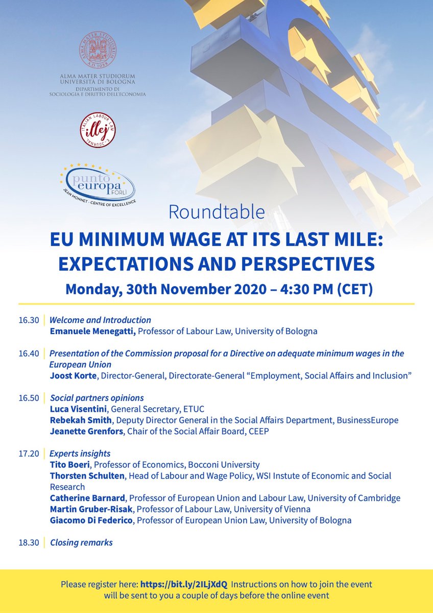 labour_e's tweet photo. The European Commision proposal on adequate minimum wages occupies a central place on the EU political agenda. We will discuss it with EC (DG Employment), European Social Partners (ETUC, BusinessEurope, CEEP) and experts.

Please register here: 
https://t.co/xbegqMeeME

#wage #eu https://t.co/svDCDN7gLB