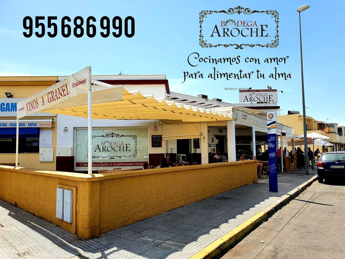 Reserva tu mesa y disfruta de un momento especial en Bodega Aroche. ¡Te lo mereces!

👉 Tapas caseras, marisco fresco, chacinas de los Picos de Aroche... 

☎️ 955 686 990.
📍 Calle Bernal Díaz del Castillo 31.
#alcaladeguadaira 
🌐 bodegaaroche.com