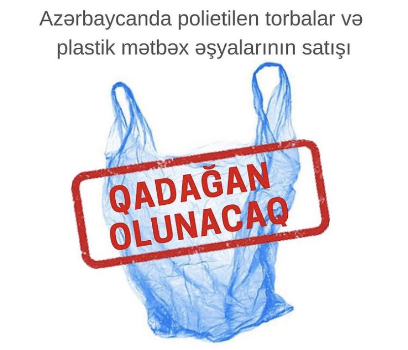 fafamur's tweet photo. Great news! #Azerbaijan will ban the use of #disposable #plastic bags up to 20 microns thick! We still have a long way to go. Development of national #SustainableDevelopment strategy is key! https://t.co/hQ1b7iH1zR