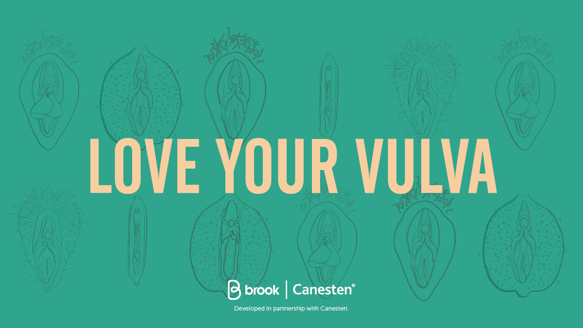 BrookCharity's tweet photo. We've partnered with Canesten to create Love Your Vulva - an interactive online platform designed to empower &amp; educate people about vulvas. 

It champions the message that #DifferentIsNormal by smashing stigma, busting myths, &amp; boosting body confidence!
https://t.co/AeeDq6fGm9 https://t.co/ZUcrf23LJ4