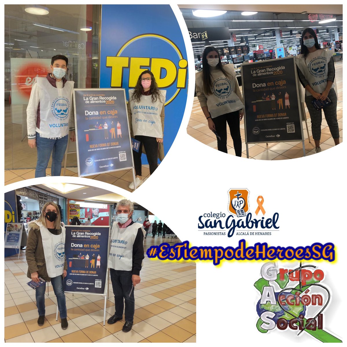 grupo_GAS's tweet photo. Seguimos aportando nuestro granito, ahora más que NUNCA. Te esperamos. Carrefour Espartales. #GranRecogidadeAlimentos2020 #EsTiempodeHeroesSG @GranRecogidaMad  @SGabrielAlcala https://t.co/pZwQWeHvDz