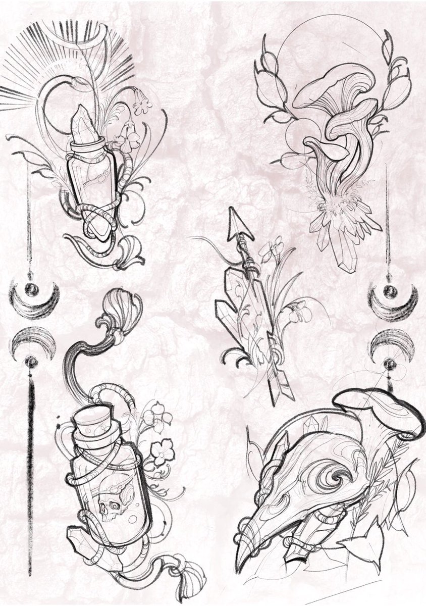 mettleink's tweet photo. Some of the designs that will be available tomorrow at Gaia Hostel, Anjuna. Swing by for #flashtattoos https://t.co/yAOJHAoYTB
