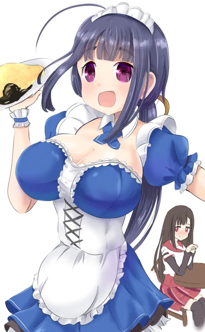 マギレコの明日香ちゃんかきました メイド服～ 