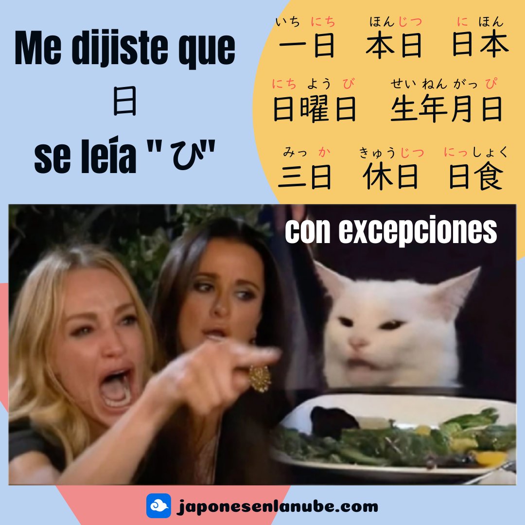 japonesenlanube's tweet photo. ¡Que levanten la pata todos los que sufren pesadillas con los kanji!

Y es que hasta el aparentemente más sencillo se puede complicar con sus múltiples lecturas.

Pero no desfallezcáis, la semana que viene os traeremos una sorpresita que os ayudará con el estudio de los kanji. https://t.co/oQsRS7T7r5