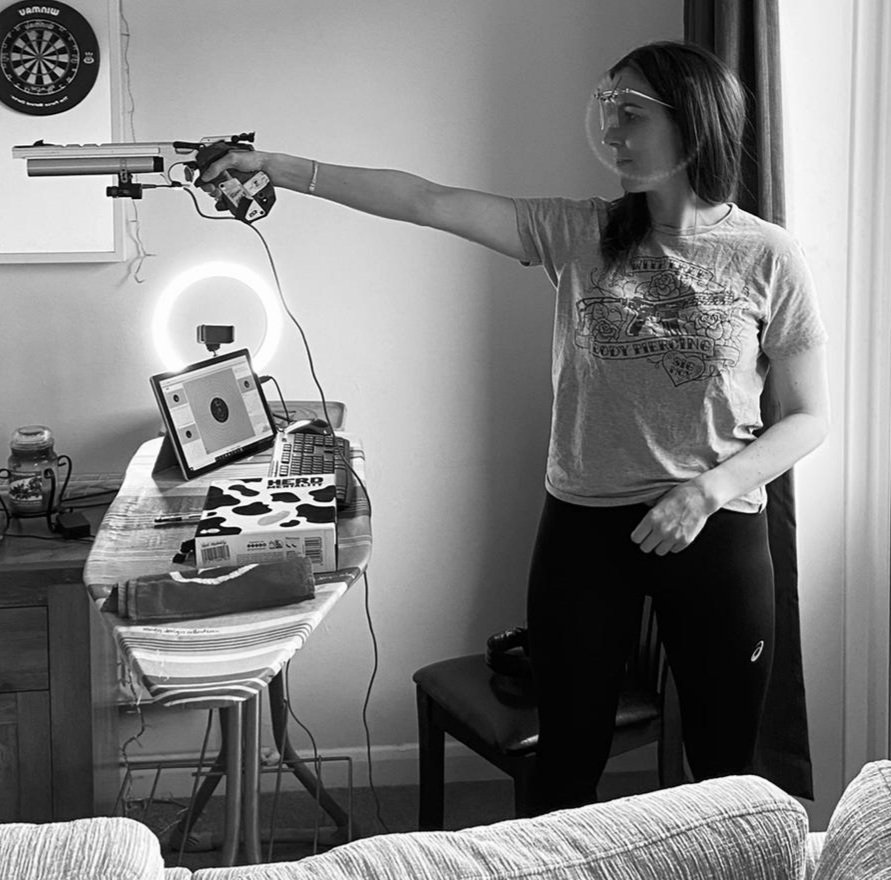 OC ARTAT (@smilewithkyle47) on Twitter photo T2T Athlete Jess Jones maintaining her Shooting Training Programme at home during lockdown Ph2👍👍
<a href="/LaurenDJanney/">Lauren Janney</a> <a href="/WesleyCann92/">Wesley</a> <a href="/Chasemore10x/">Zoe Chasemore</a> <a href="/ArmySportASCB/">Army Sport</a> <a href="/Troops_2_Target/">Troops2Target (T2T)</a> <a href="/SASC_1853/">Small Arms School Corps</a> @rjc1985 <a href="/ShootingArmy/">British Army Shooting Team</a> <a href="/AEAPCentre/">Army Elite Athlete Performance Centre</a> <a href="/sam_gowin/">Sam Gowin</a> <a href="/_BACST/">British Army Combat Shooting Team (BACST)</a> <a href="/GBShooting/">British Shooting</a> @cnd159 T2T Athlete Jess Jones maintaining her Shooting Training Programme at home during lockdown Ph2👍👍
<a href="/LaurenDJanney/">Lauren Janney</a> <a href="/WesleyCann92/">Wesley</a> <a href="/Chasemore10x/">Zoe Chasemore</a> <a href="/ArmySportASCB/">Army Sport</a> <a href="/Troops_2_Target/">Troops2Target (T2T)</a> <a href="/SASC_1853/">Small Arms School Corps</a> @rjc1985 <a href="/ShootingArmy/">British Army Shooting Team</a> <a href="/AEAPCentre/">Army Elite Athlete Performance Centre</a> <a href="/sam_gowin/">Sam Gowin</a> <a href="/_BACST/">British Army Combat Shooting Team (BACST)</a> <a href="/GBShooting/">British Shooting</a> @cnd159