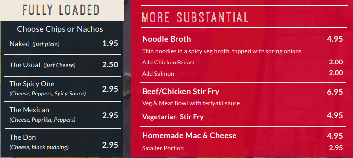 Bit like riding a skateboard, its a question of balance...  Our new menu has some healthy options to balance out the lovely cakes, and the "loaded" options...