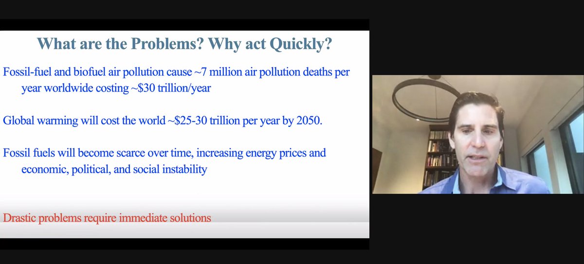 CLEOInstitute's tweet image. @mzjacobson “#GlobalWarming will cost the world $25-30Trillion per year by 2050” #ECCC2020