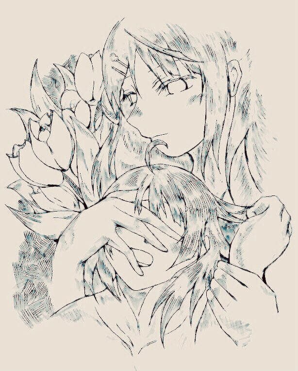 #相互フォロワーさんが私の画像欄の絵を適当に漁って御自身の絵柄で描いてくれないかしら
仕切り直しです…!うう…かっこ悪い…
よるこ(@yol_014)さん(確認済)の素敵な歩夢ちゃん、描かせて頂きました。
いつもお花が凄く繊細で尊敬します。
今回のチューリップも描き方を勉強させて頂きました☺️??
