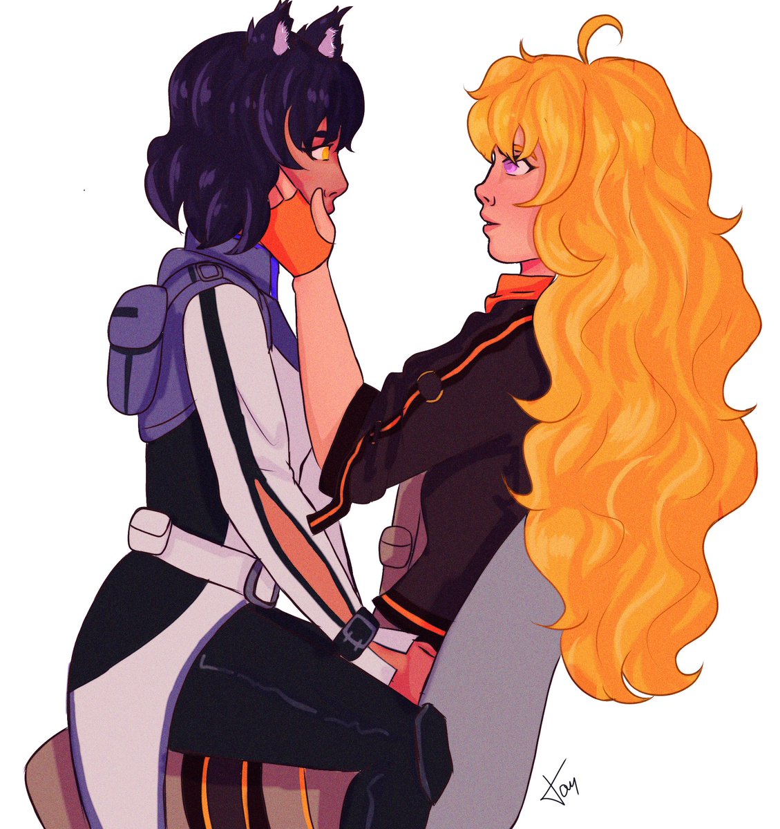 SapphicArte's tweet photo. Manifesting 🕯

#RWBY #RWBYday #bumbleby #YangXiaoLong #BlakeBelladonna #RWBYV8 https://t.co/Dlrlw6vfil