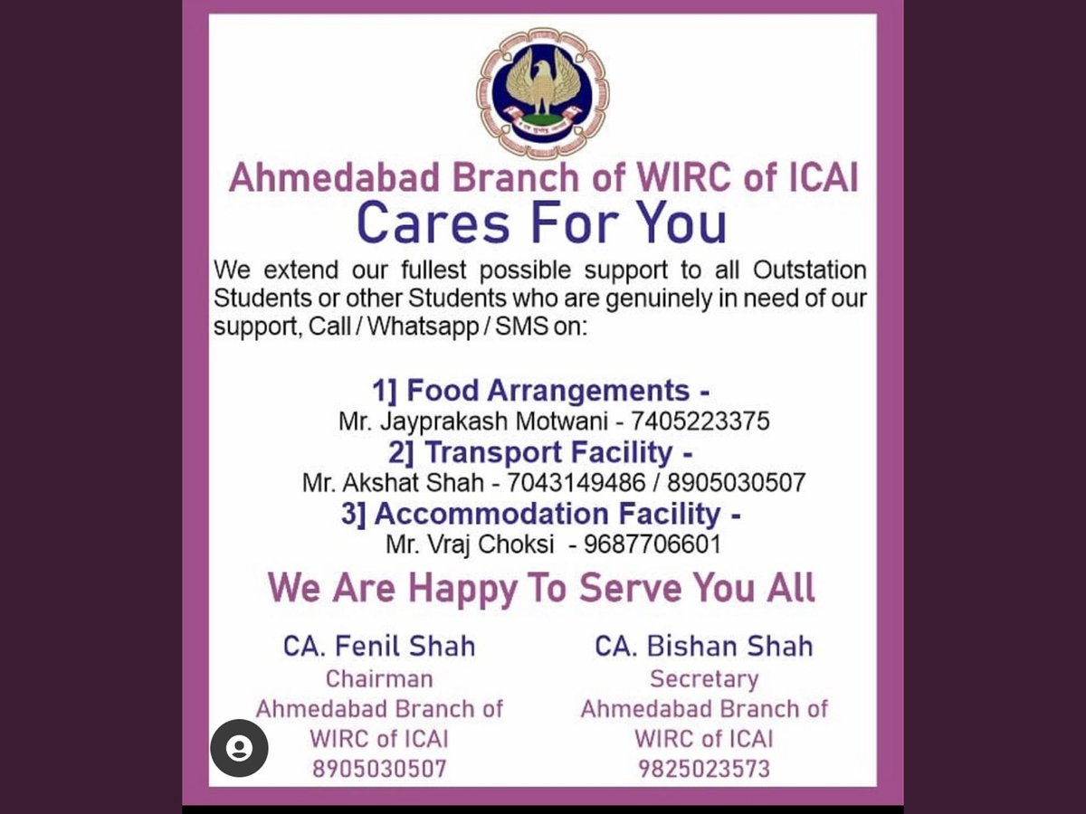 neerajarora91's tweet photo. Ahemdabad Students Please keep it handy. RT PLEASE https://t.co/nw4YvBU7rE
