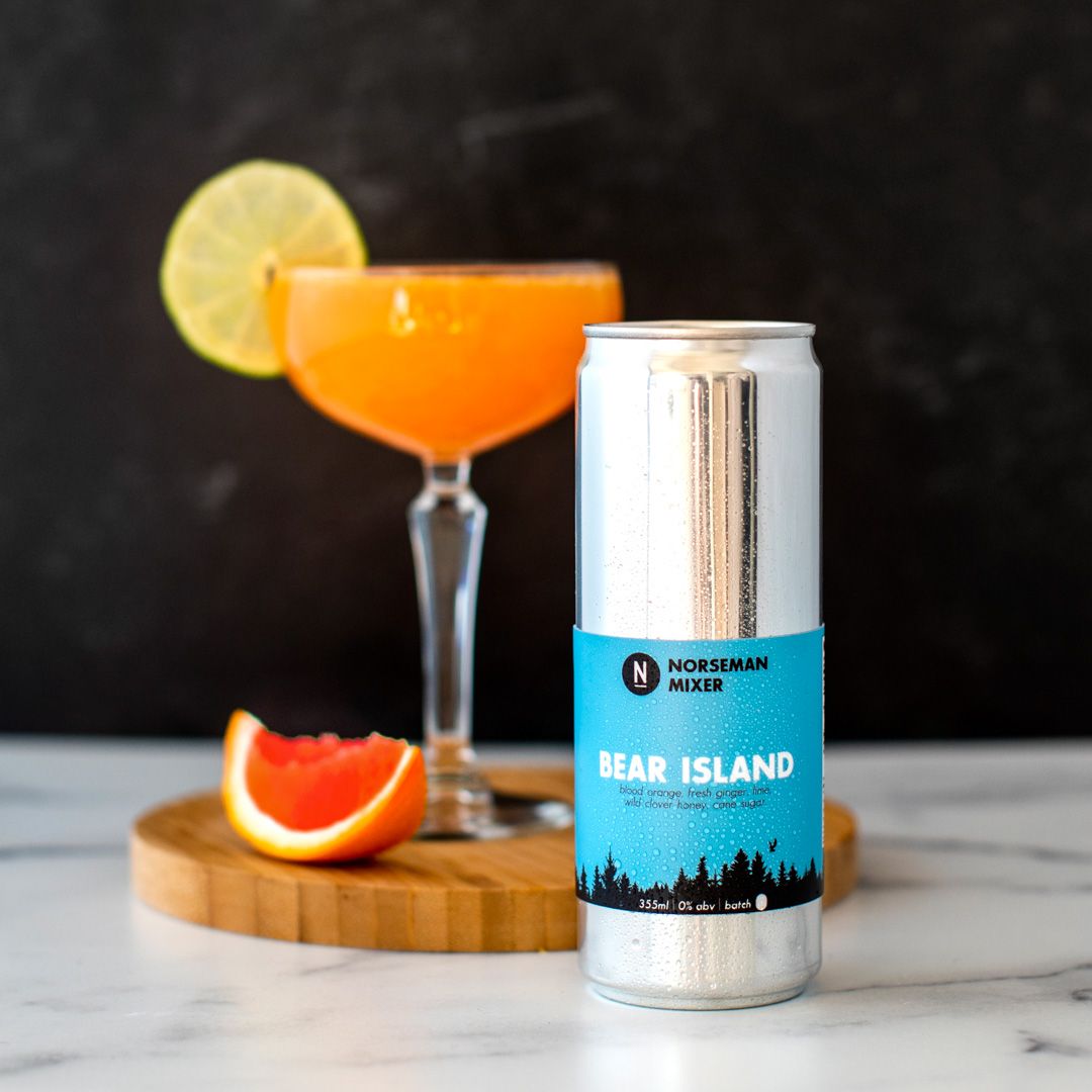 Bold citrus with a ginger bite! 

Named after the iconic Northwoods destination, the BEAR ISLAND is made with 100% Sicilian-grown Zesty Blood Oranges, Persian Limes, and Fresh Ginger. No artificial ingredients. No GMOs.
