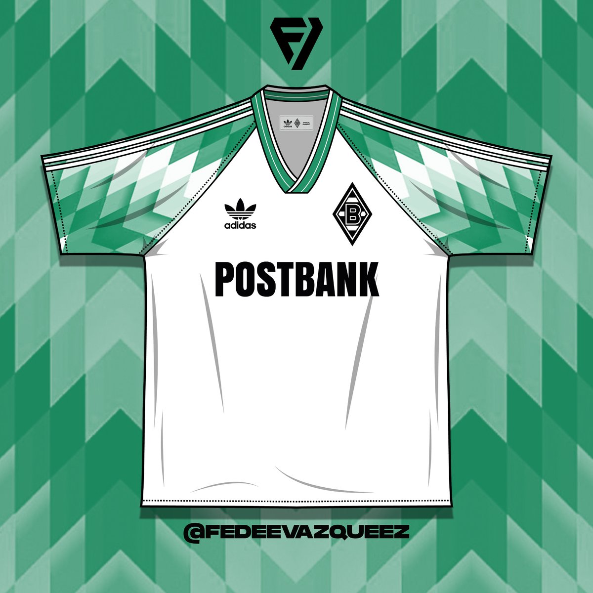 on Twitter: "Borussia Mönchengladbach x Adidas - 1990 template. @borussia_es @borussia @borussia_en @BorussiaM_arg Home - Away - Third https://t.co/jU13A765ak" / Twitter