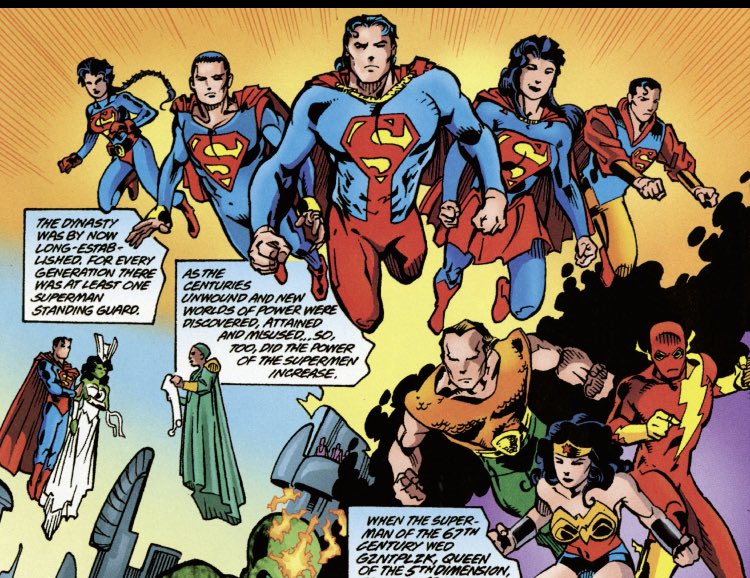 67th Century was a historic wedding between the El linage and Zrfff royalty. Resulting in 5-D vision for the following descendants and presumably not long after Klyzyzk Klyzntplkz, Superman of the Fifth Dimension